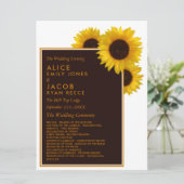 Rustikale Sonnenblumen - Blumenzehen Programm (Stehend Vorderseite)