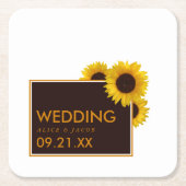 Rustikale Sonnenblumen - Blumenzehen Rechteckiger Pappuntersetzer (Vorderseite)