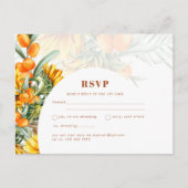 Rustikale Sonnenblumen Blumenzehen RSVP Postkarte (Vorderseite)