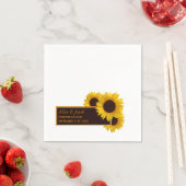 Rustikale Sonnenblumen - Blumenzehen Serviette (Beispiel)