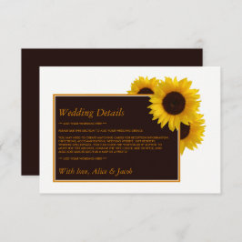 Rustikale Sonnenblumen - Blumenzwiebeldetails Begleitkarte