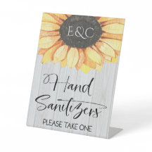 Rustikale Sonnenblumen-Blütenblume Monogramm-Hochz