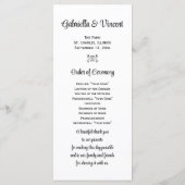 Rustikale Sonnenblumen Boots Western Hochzeitsprog Programm (Rückseite)