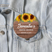 Rustikale Sonnenblumen-Brautparty  Button (Beispiel)