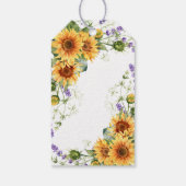Rustikale Sonnenblumen Brautparty Geschenktasten Geschenkanhänger (Rückseite)