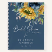 Rustikale Sonnenblumen Brautparty Rezepte Notizblock (Vorderseite)