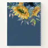 Rustikale Sonnenblumen Brautparty Rezepte Notizblock (Rückseite)