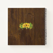 Rustikale Sonnenblumen Country Boots BUCKET LISTE Notizblock (Rückseite)