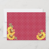 Rustikale Sonnenblumen Country Picinic RSVP Card (Rückseite)