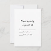 Rustikale Sonnenblumen Cowboy Boot Western Wedding RSVP Karte (Rückseite)