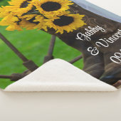 Rustikale Sonnenblumen Cowboy Boots Wedding Keepak Sherpadecke (3/4)