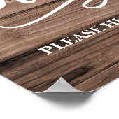 Rustikale Sonnenblumen Drinks Brautparty Zeichen Poster (Ecke)