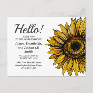 Rustikale Sonnenblumen - Einführung in neue Nachba Postkarte