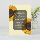 Rustikale Sonnenblumen Einladung (Stehend Vorderseite)