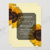 Rustikale Sonnenblumen Einladung (Vorne/Hinten)