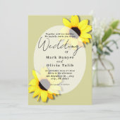 Rustikale Sonnenblumen Einladung (Stehend Vorderseite)