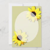 Rustikale Sonnenblumen Einladung (Rückseite)