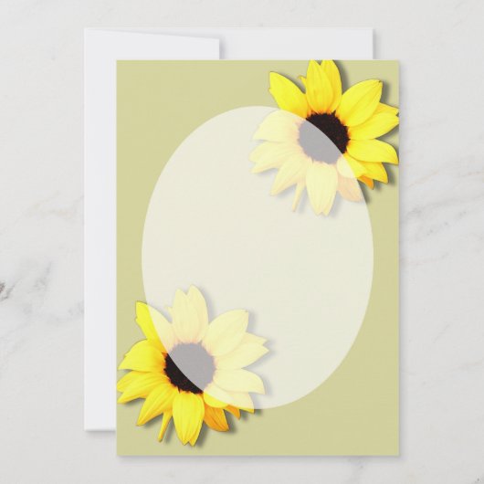 Rustikale Sonnenblumen Einladung (Rückseite)