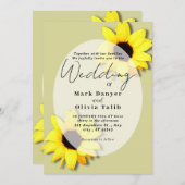 Rustikale Sonnenblumen Einladung (Vorne/Hinten)