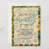 Rustikale Sonnenblumen Einladung (Vorderseite)