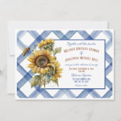 Rustikale Sonnenblumen Einladung (Vorderseite)