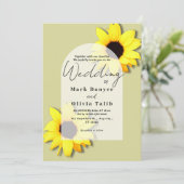 Rustikale Sonnenblumen Einladung (Stehend Vorderseite)