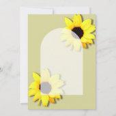 Rustikale Sonnenblumen Einladung (Rückseite)