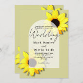 Rustikale Sonnenblumen Einladung (Vorne/Hinten)