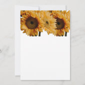 Rustikale Sonnenblumen Einladung (Rückseite)