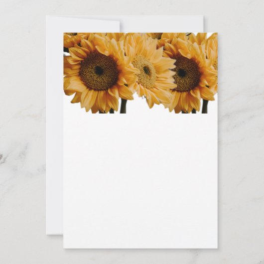 Rustikale Sonnenblumen Einladung (Rückseite)