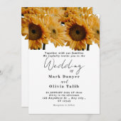 Rustikale Sonnenblumen Einladung (Vorne/Hinten)