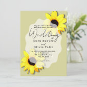 Rustikale Sonnenblumen Einladung (Stehend Vorderseite)