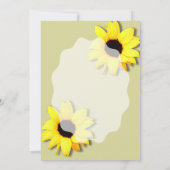 Rustikale Sonnenblumen Einladung (Rückseite)