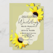 Rustikale Sonnenblumen Einladung (Vorne/Hinten)