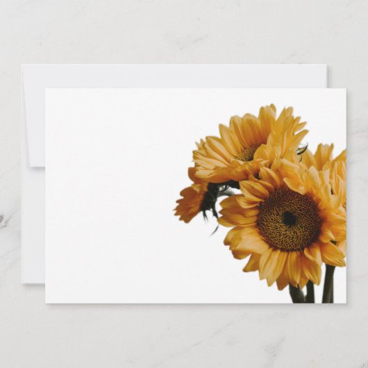 Rustikale Sonnenblumen Einladung (Rückseite)