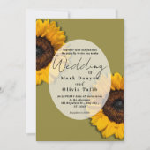 Rustikale Sonnenblumen Einladung (Vorderseite)