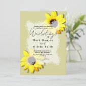 Rustikale Sonnenblumen Einladung (Stehend Vorderseite)