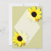 Rustikale Sonnenblumen Einladung (Rückseite)