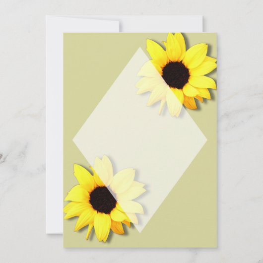 Rustikale Sonnenblumen Einladung (Rückseite)