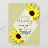 Rustikale Sonnenblumen Einladung (Vorne/Hinten)