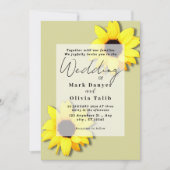 Rustikale Sonnenblumen Einladung (Vorderseite)