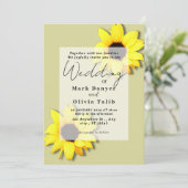Rustikale Sonnenblumen Einladung (Stehend Vorderseite)