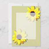 Rustikale Sonnenblumen Einladung (Rückseite)