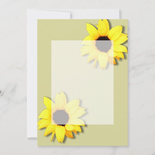 Rustikale Sonnenblumen Einladung (Rückseite)