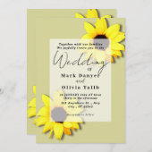 Rustikale Sonnenblumen Einladung (Vorne/Hinten)