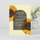 Rustikale Sonnenblumen Einladung (Stehend Vorderseite)