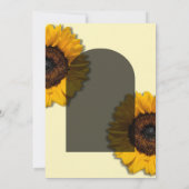 Rustikale Sonnenblumen Einladung (Rückseite)