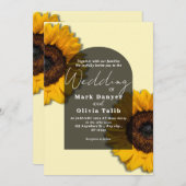 Rustikale Sonnenblumen Einladung (Vorne/Hinten)