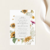 Rustikale Sonnenblumen Einladung