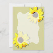 Rustikale Sonnenblumen Einladung (Rückseite)
